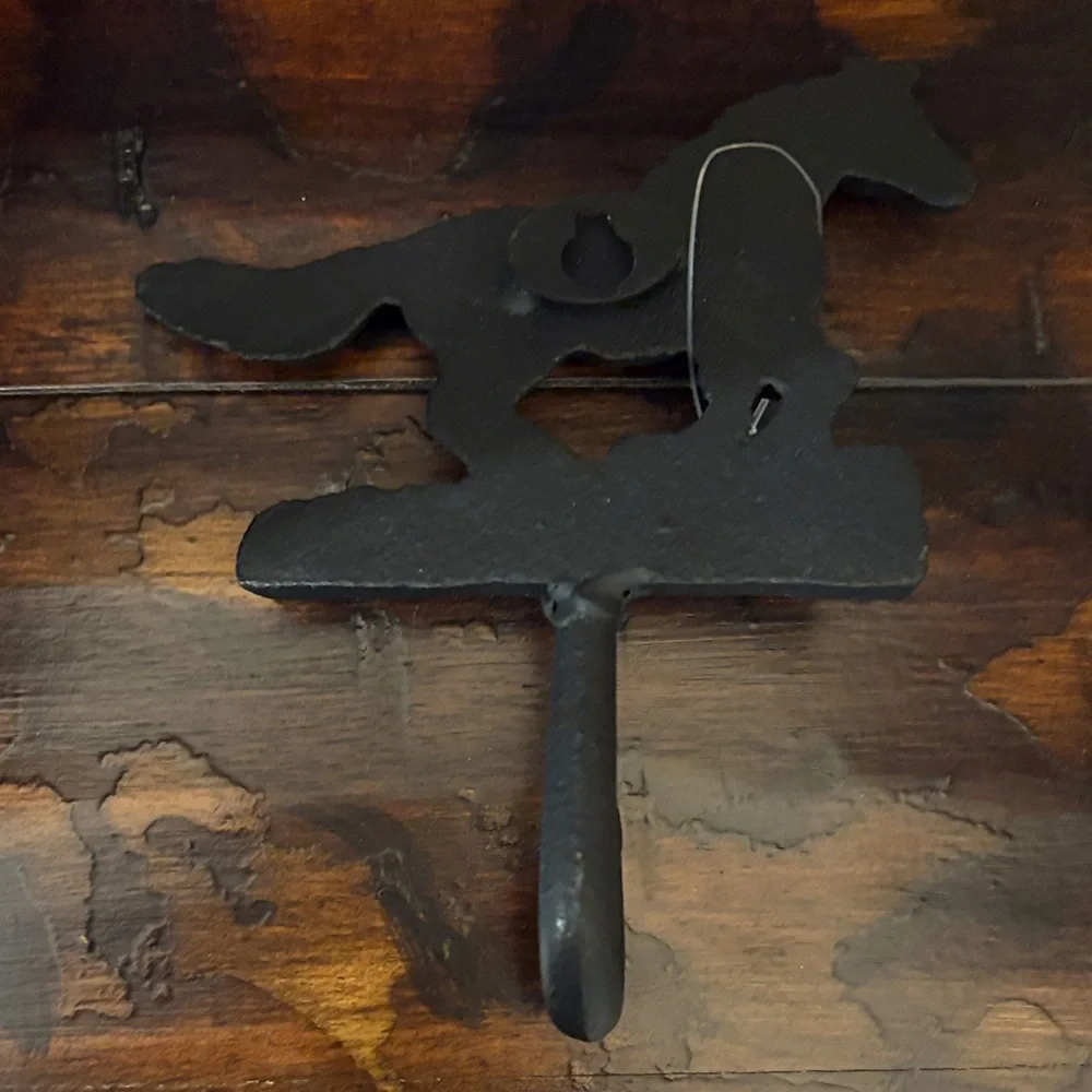 Metal Horse Wall Hook Hanger- Black